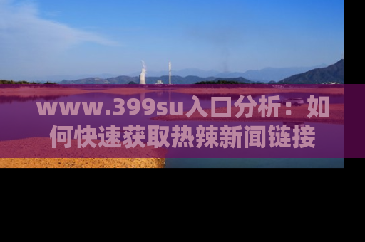 www.399su入口分析：如何快速获取热辣新闻链接