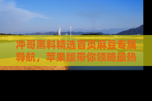 冲哥黑料精选首页麻豆专属导航，苹果版带你领略最热的黑料故事