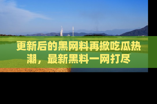 更新后的黑网料再掀吃瓜热潮，最新黑料一网打尽