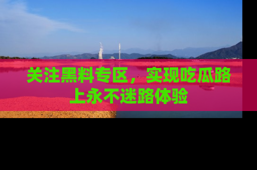 关注黑料专区，实现吃瓜路上永不迷路体验