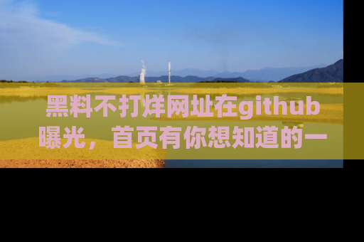 黑料不打烊网址在github曝光，首页有你想知道的一切幽默趣事，快来看看