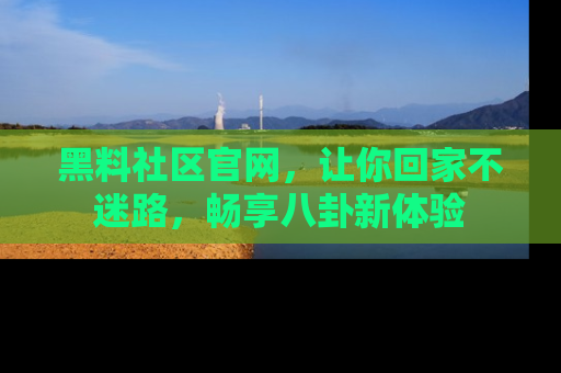 黑料社区官网，让你回家不迷路，畅享八卦新体验