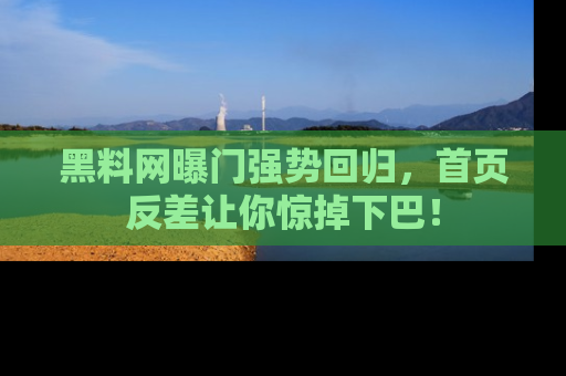 黑料网曝门强势回归，首页反差让你惊掉下巴！