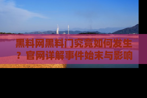 黑料网黑料门究竟如何发生？官网详解事件始末与影响