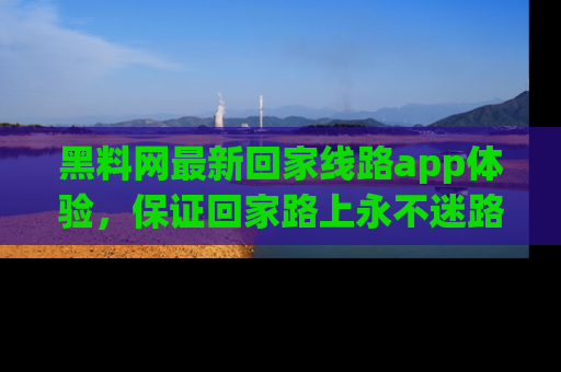 黑料网最新回家线路app体验，保证回家路上永不迷路顺畅