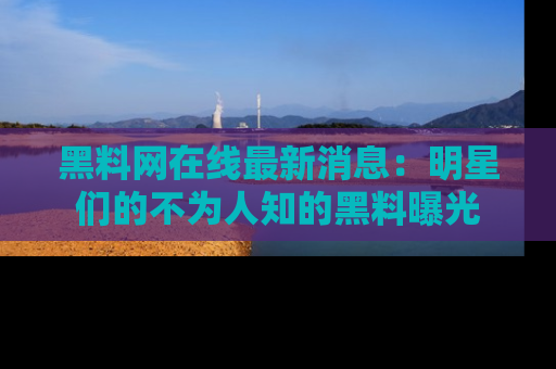 黑料网在线最新消息：明星们的不为人知的黑料曝光