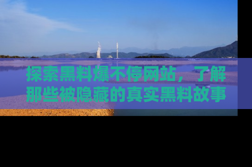 探索黑料爆不停网站，了解那些被隐藏的真实黑料故事
