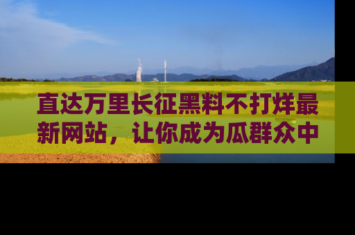 直达万里长征黑料不打烊最新网站,让你成为瓜群众中的资深吃瓜客!